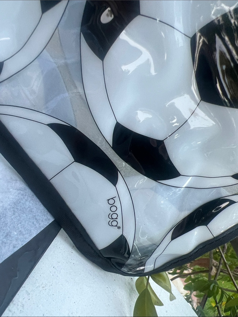 BOGG BAG Black and White Soccer Print Tote 2 bags 1 large and 1 small - Picture 7 of 7